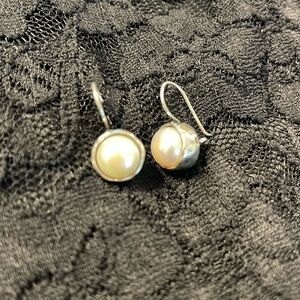 Silpada Sterling Silver Freshwater Pearl Margarite Pearl Earrings W1750